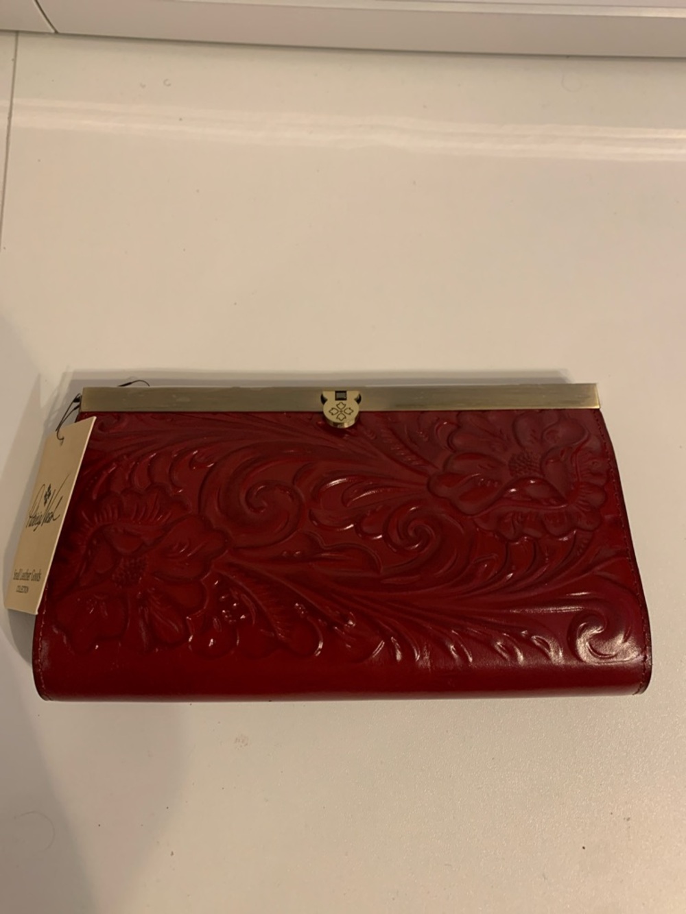 Patricia Nash Red Embossed Leather Wallet